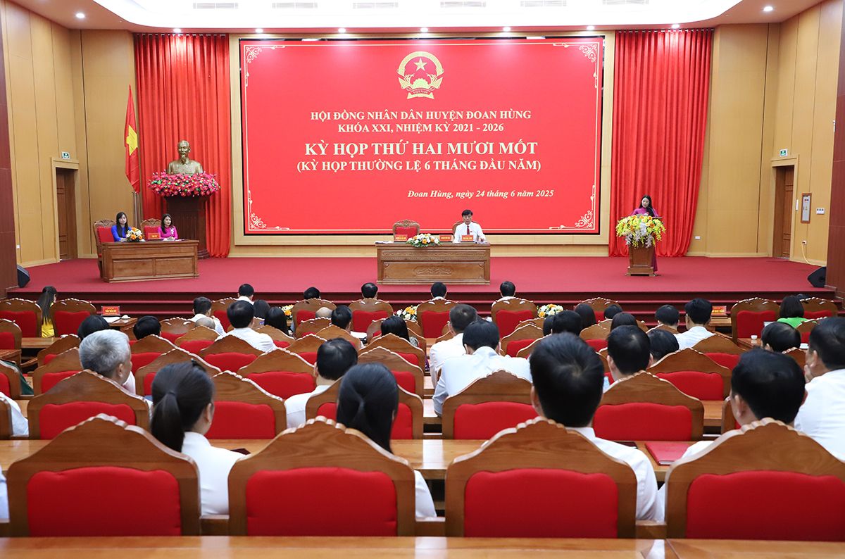  HĐND huyện Đoan Hùng tổ chức Kỳ họp thứ Hai mươi mốt 